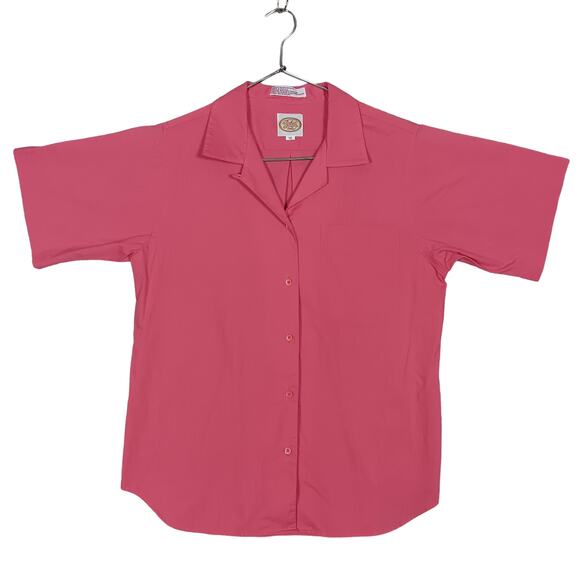 Vintage 80s Picket and Post Shirt Size 12 Pink Short Sleeve Button Down - Picture 4 of 9